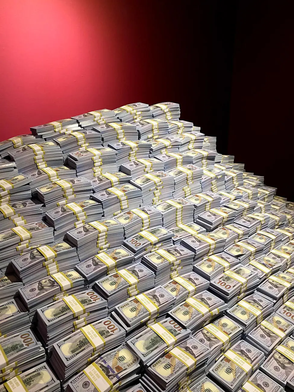 Making money with artificial intelligence concept - banknotes and technology