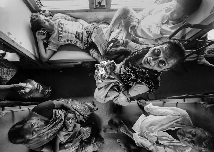 Kişi Grubunun Gri Tonlamalı Fotoğrafçılığı