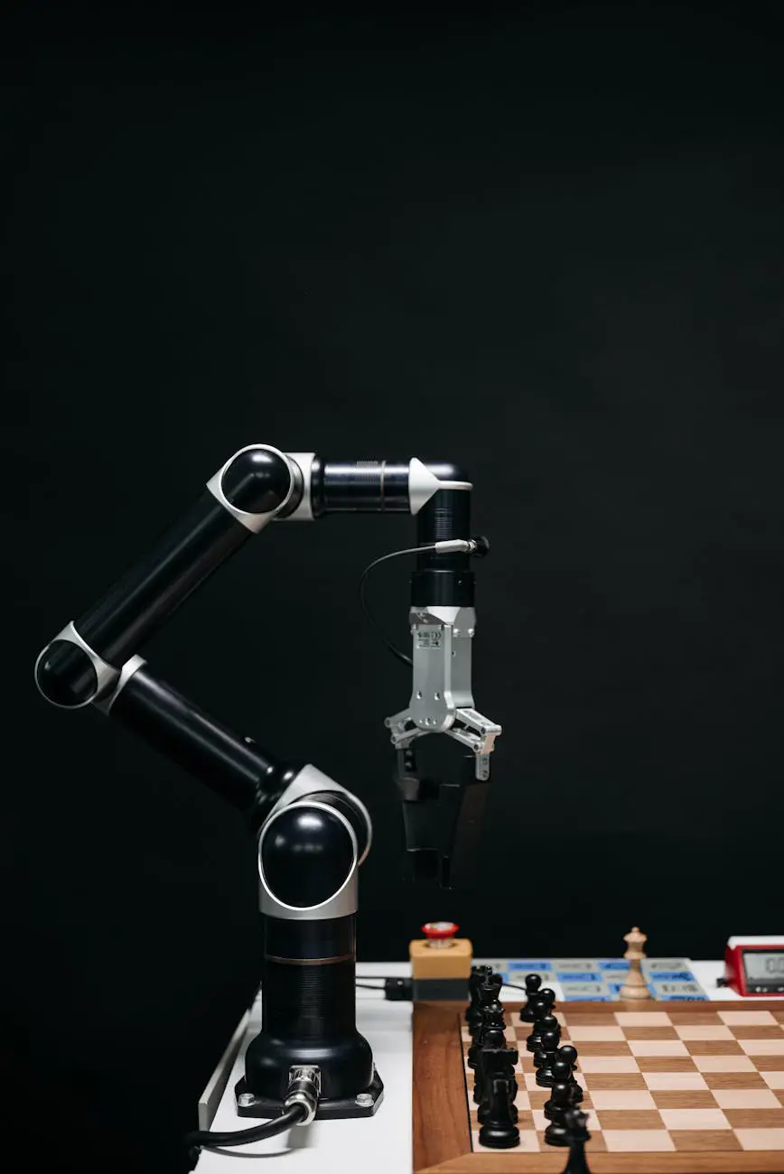 Robotic arm playing chess symbolizing AI engineering and machine learning
