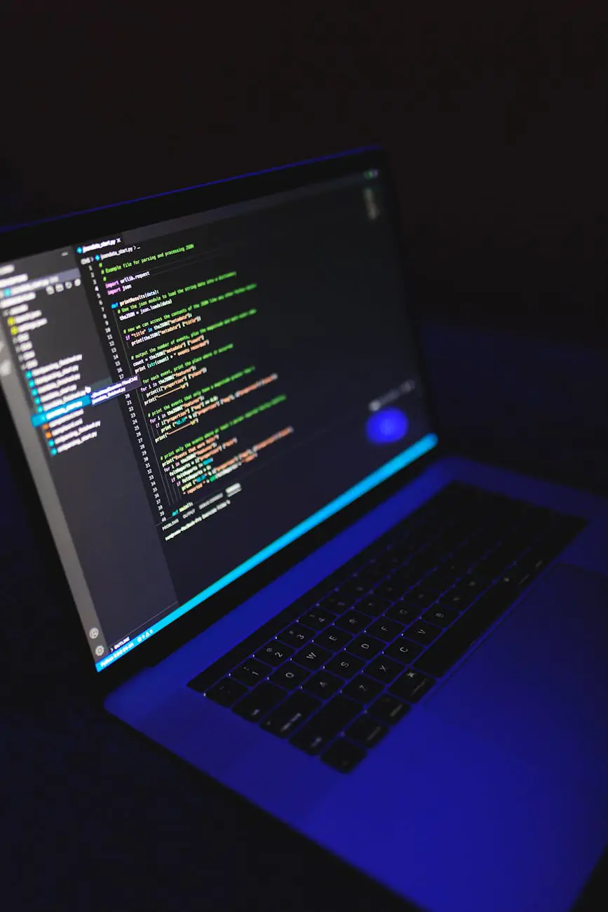Learn coding with AI - programming code on laptop screen in dark environment