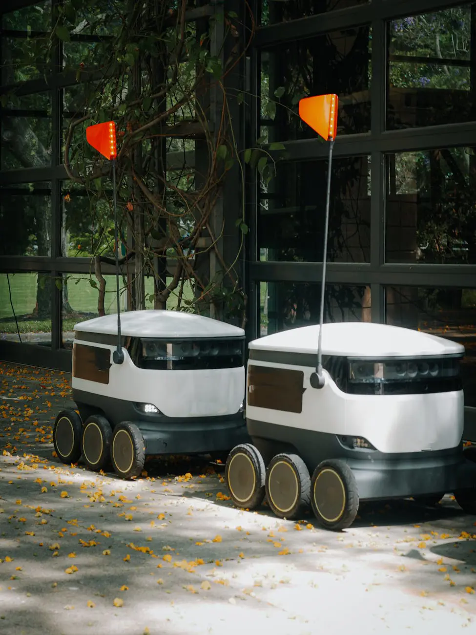 Autonomous delivery robot operating outdoors representing AI agent technology