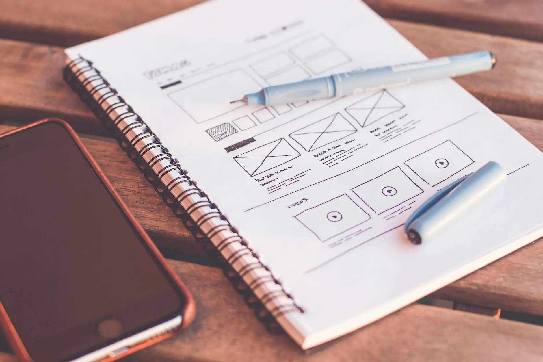 UI UX design interface with wireframes and prototypes on screen