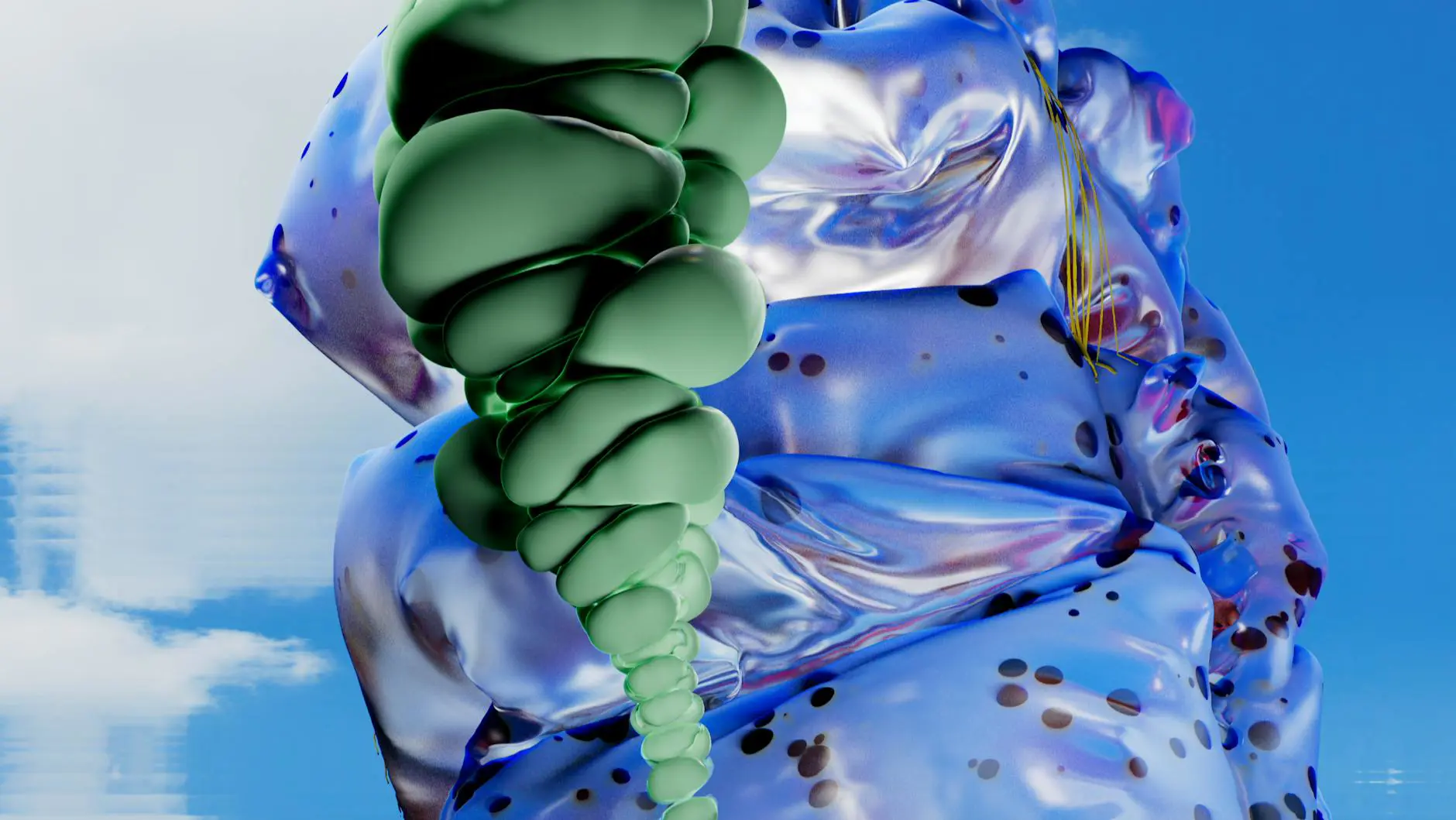 Abstract 3D render symbolizing justice and ethical considerations in artificial intelligence