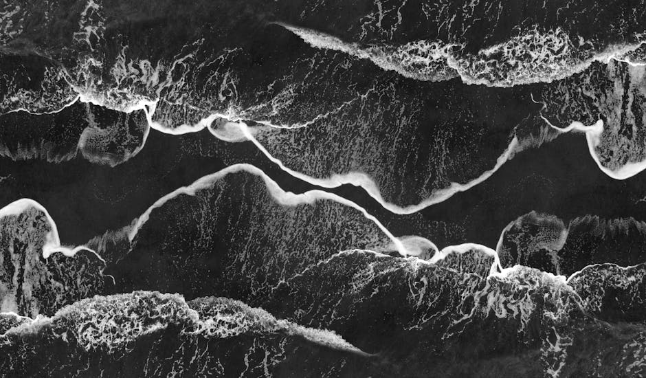 Kaya Oluşumunun Gri Tonlamalı Fotoğrafı