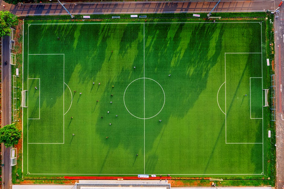 Futbol Sahasının Kuş Bakışı Görünümü