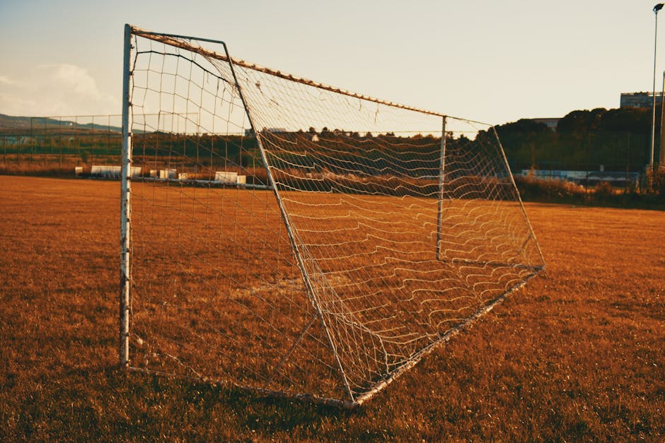 White Soccer Goal Post Fotoğrafçılığı