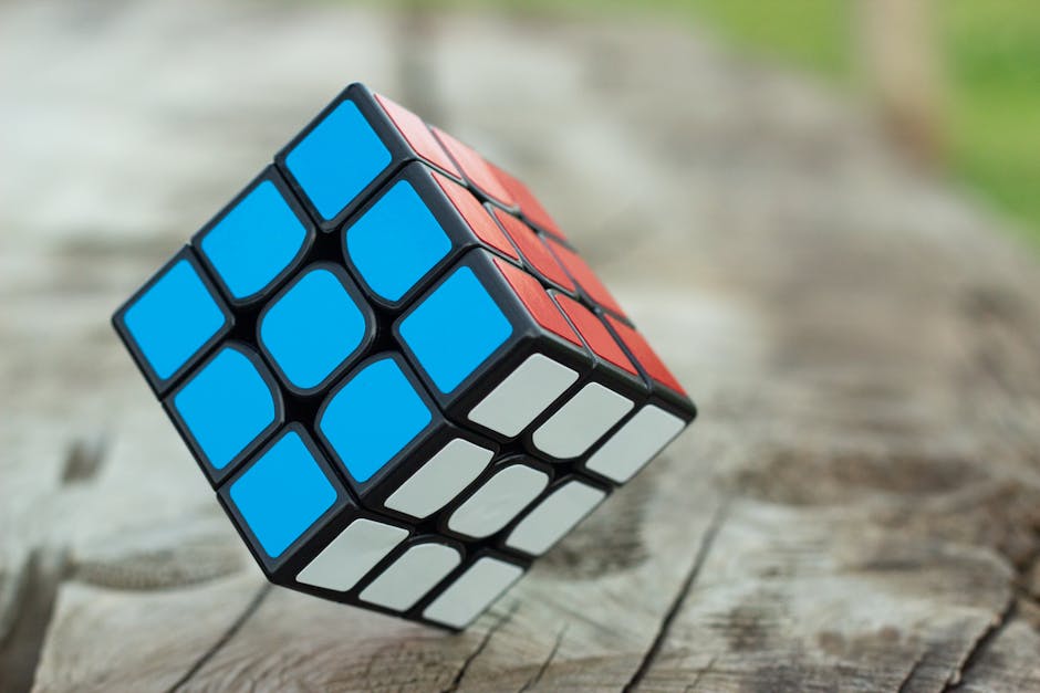 3'e 3 Rubik Küp Seçmeli Odak Fotoğrafçılığı