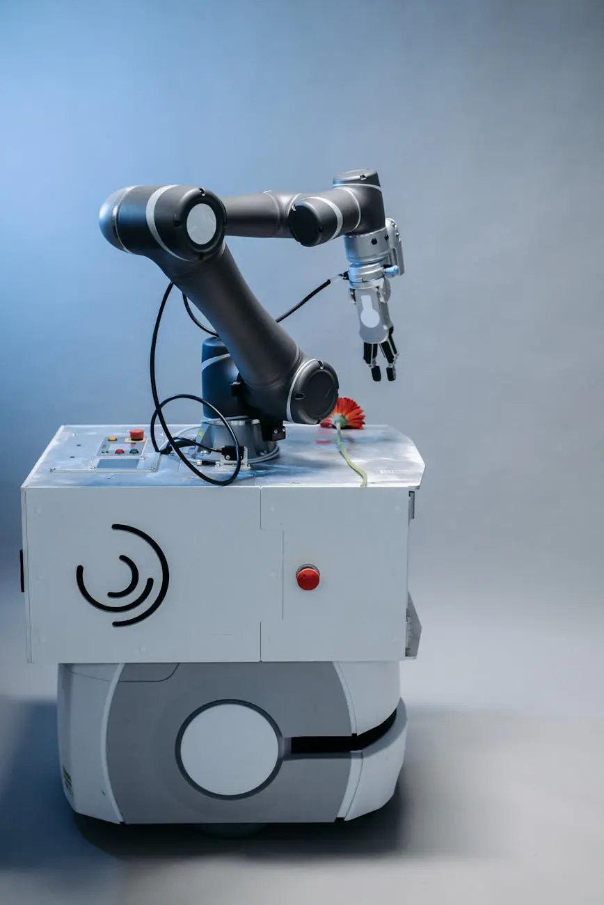 AI agents and artificial intelligence automation technology - robotic arm in laboratory setting