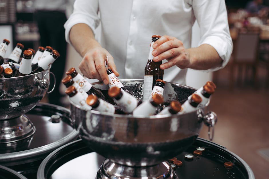 Chiller Kasesinde şişeler