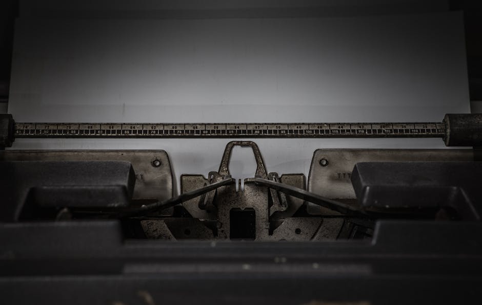 Daktiloda Boş Yazıcı Kağıdı